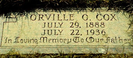 COX, ORVILLE O - Pottawattamie County, Iowa | ORVILLE O COX 