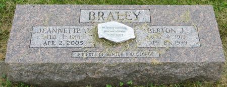 BRALEY, JEANNETTE J. - Poweshiek County, Iowa | JEANNETTE J. BRALEY 