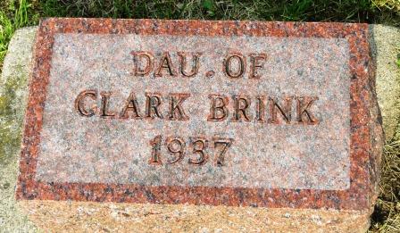 BRINK, DAUGHTER OF CLARK - Poweshiek County, Iowa | DAUGHTER OF CLARK BRINK 