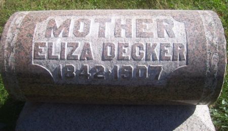DECKER, ELIZA (KENT) - Poweshiek County, Iowa | ELIZA (KENT) DECKER 