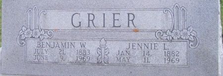GRIER, JENNIE L. - Poweshiek County, Iowa | JENNIE L. GRIER 