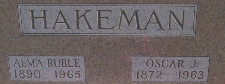RUBLE HAKEMAN, ALMA - Poweshiek County, Iowa | ALMA RUBLE HAKEMAN 