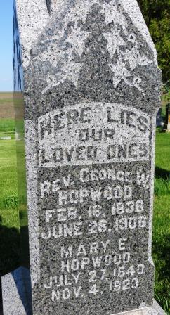 HOPWOOD, GEORGE W. [REV.] - Poweshiek County, Iowa | GEORGE W. [REV.] HOPWOOD 