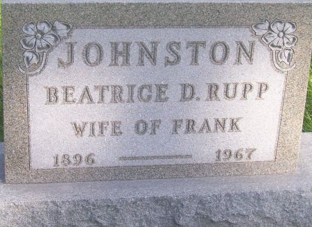 JOHNSTON, BEATRICE D. (RUPP) - Poweshiek County, Iowa | BEATRICE D. (RUPP) JOHNSTON 
