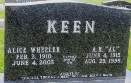 WHEELER KEEN, ALICE - Poweshiek County, Iowa | ALICE WHEELER KEEN 