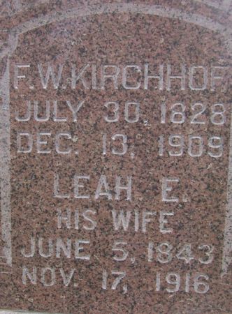 KIRCHHOF, F. W. - Poweshiek County, Iowa | F. W. KIRCHHOF 