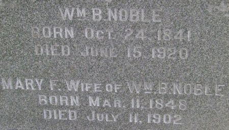 NOBLE, MARY F. - Poweshiek County, Iowa | MARY F. NOBLE 
