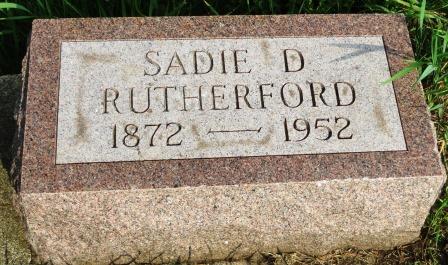 RUTHERFORD, SADIE D. - Poweshiek County, Iowa | SADIE D. RUTHERFORD 