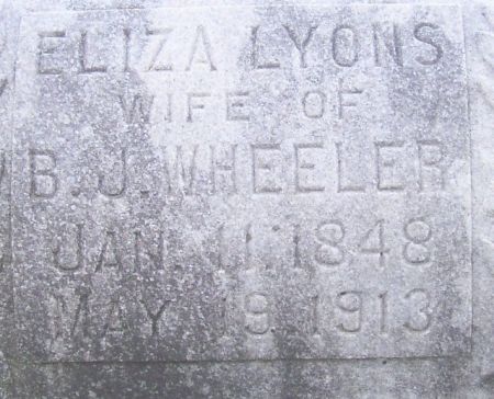 LYONS WHEELER, ELIZABETH - Poweshiek County, Iowa | ELIZABETH LYONS WHEELER 