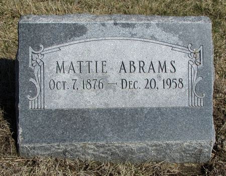 ABRAMS, MATTIE - Ringgold County, Iowa | MATTIE ABRAMS 