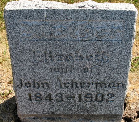 ACKERMAN, ELIZABETH - Ringgold County, Iowa | ELIZABETH ACKERMAN 