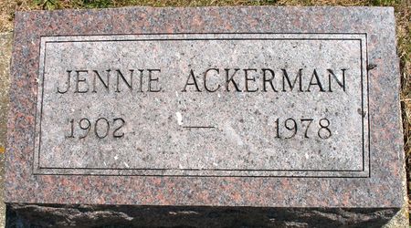 ACKERMAN, JENNIE - Ringgold County, Iowa | JENNIE ACKERMAN 