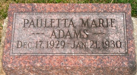 ADAMS, PAULETTA MARIE - Ringgold County, Iowa | PAULETTA MARIE ADAMS 