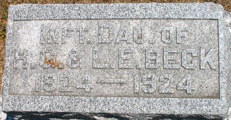 BECK, INFANT DAUGHTER - Ringgold County, Iowa | INFANT DAUGHTER BECK 