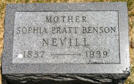 NEVILL, SOPHIA PRATT BENSON - Ringgold County, Iowa | SOPHIA PRATT BENSON NEVILL 