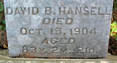 HANSELL, DAVID B. - Ringgold County, Iowa | DAVID B. HANSELL 