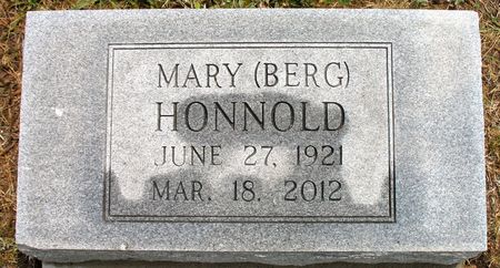 BERG HONNOLD, MARY - Ringgold County, Iowa | MARY BERG HONNOLD 