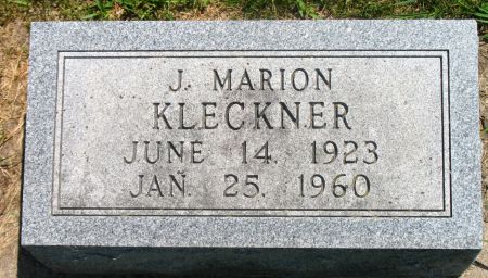 KLECKNER, J. MARION - Ringgold County, Iowa | J. MARION KLECKNER 