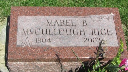 BEDWELL MCCULLOUGH RICE, MABEL B. - Ringgold County, Iowa | MABEL B. BEDWELL MCCULLOUGH RICE 