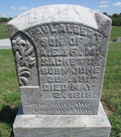 SACKETT, PAUL ALBERT - Ringgold County, Iowa | PAUL ALBERT SACKETT 