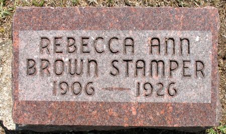 BROWN STAMPER, REBECCA ANN - Ringgold County, Iowa | REBECCA ANN BROWN STAMPER 