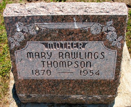 THOMPSON, MARY RAWLINGS - Ringgold County, Iowa | MARY RAWLINGS THOMPSON 