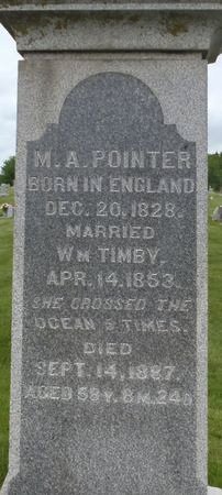 TIMBY, M. A. [MARY A. (POINTER)] - Ringgold County, Iowa | M. A. [MARY A. (POINTER)] TIMBY 