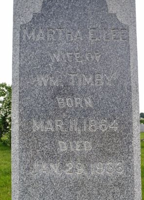 TIMBY, MARTHA ELLEN (LEE) - Ringgold County, Iowa | MARTHA ELLEN (LEE) TIMBY 