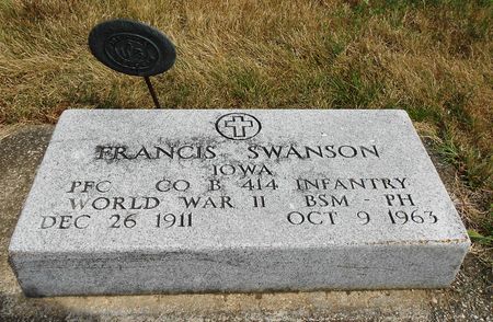 SWANSON, FRANCIS ALEXANDER - Sac County, Iowa | FRANCIS ALEXANDER SWANSON 