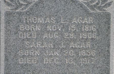 AGAR, SARAH J. - Scott County, Iowa | SARAH J. AGAR 