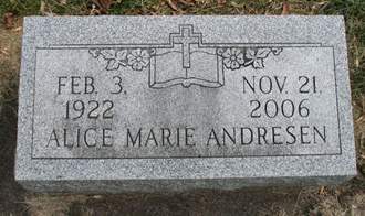 ANDRESEN, ALICE MARIE - Scott County, Iowa | ALICE MARIE ANDRESEN 