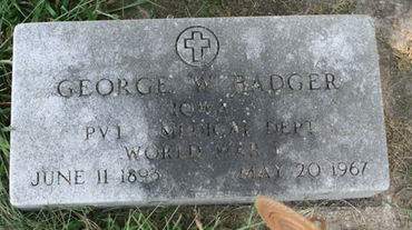 BADGER, GEORGE W. - Scott County, Iowa | GEORGE W. BADGER 