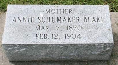SCHUMAKER BLAKE, ANNIE - Scott County, Iowa | ANNIE SCHUMAKER BLAKE 