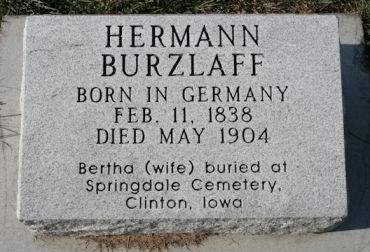 BURZLAFF, HERMANN - Scott County, Iowa | HERMANN BURZLAFF 
