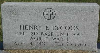 DECOCK, HENRY E. - Scott County, Iowa | HENRY E. DECOCK 