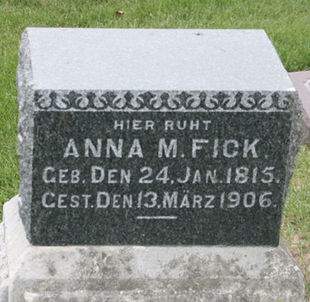 FICK, ANNA M. - Scott County, Iowa | ANNA M. FICK 