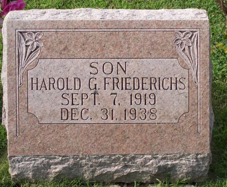 FRIEDERICHS, HAROLD G. - Scott County, Iowa | HAROLD G. FRIEDERICHS 