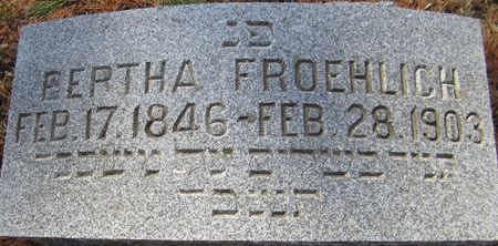 FROEHLICH, BERTHA - Scott County, Iowa | BERTHA FROEHLICH 