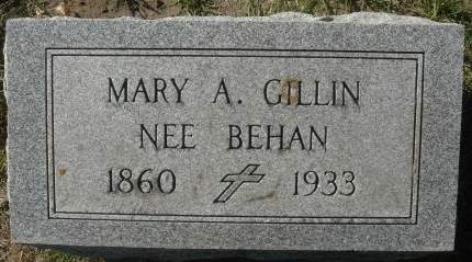 BEHAN GILLIN, MARY A. - Scott County, Iowa | MARY A. BEHAN GILLIN 