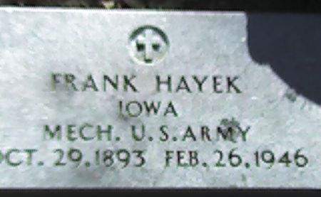 HAYEK, FRANK - Scott County, Iowa | FRANK HAYEK 