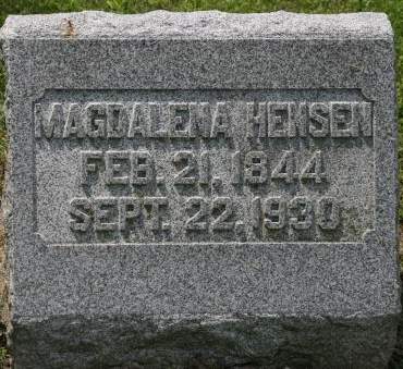 HENSEN, MAGDALENA - Scott County, Iowa | MAGDALENA HENSEN 