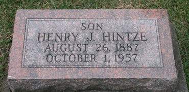 HINTZE, HENRY J. - Scott County, Iowa | HENRY J. HINTZE 