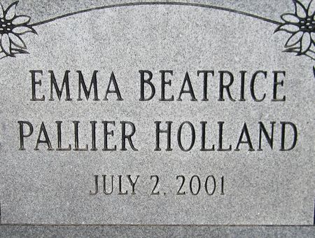 PALLIER HOLLAND, EMMA BEATRICE - Scott County, Iowa | EMMA BEATRICE PALLIER HOLLAND 