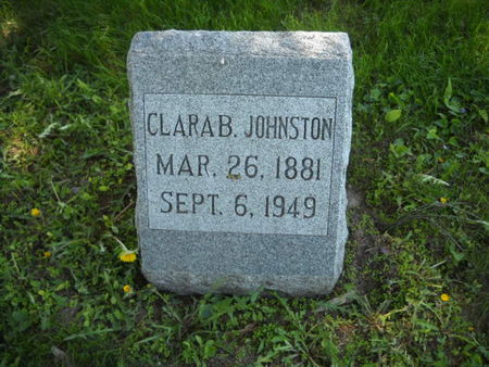 JOHNSTON, CLARA  B - Scott County, Iowa | CLARA  B JOHNSTON 