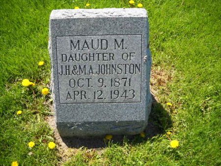 JOHNSTON, MAUD  M - Scott County, Iowa | MAUD  M JOHNSTON 