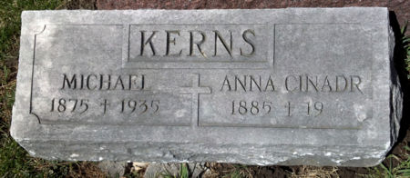 CINADR KERNS, ANNA - Scott County, Iowa | ANNA CINADR KERNS 