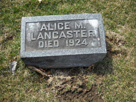 LANCASTER, ALICE  M - Scott County, Iowa | ALICE  M LANCASTER 
