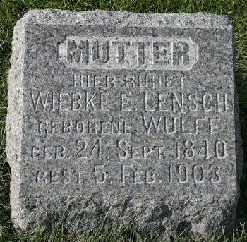 WULFF LENSCH, WIEBKE E. - Scott County, Iowa | WIEBKE E. WULFF LENSCH 