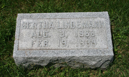 LINDEMANN, BERTHA - Scott County, Iowa | BERTHA LINDEMANN 
