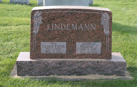 PAPER LINDEMANN, CLARA - Scott County, Iowa | CLARA PAPER LINDEMANN 